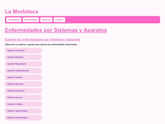 Enfermedades/Sistemas/sistemas screenshot