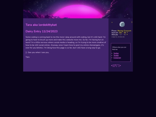 Old and don't use/lordekittykat website screenshot