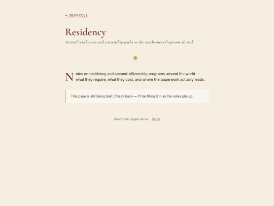 residency screenshot