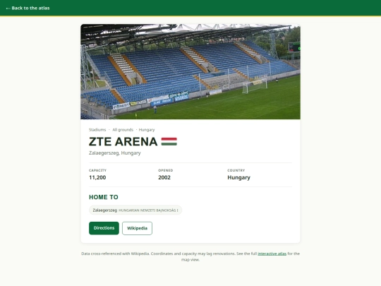sports/stadiums/s/zte-arena-zalaegerszeg screenshot