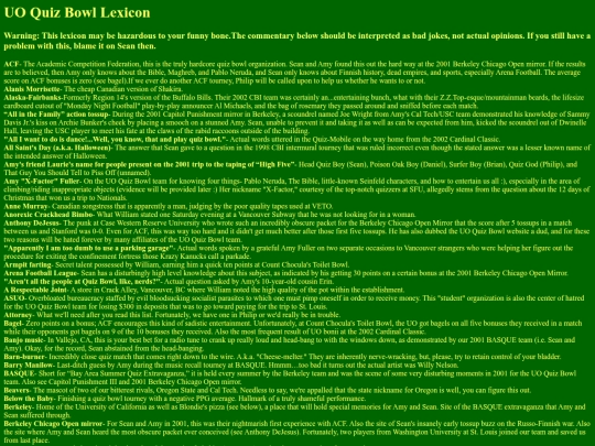 trivia/seantrivia/uolexicon screenshot