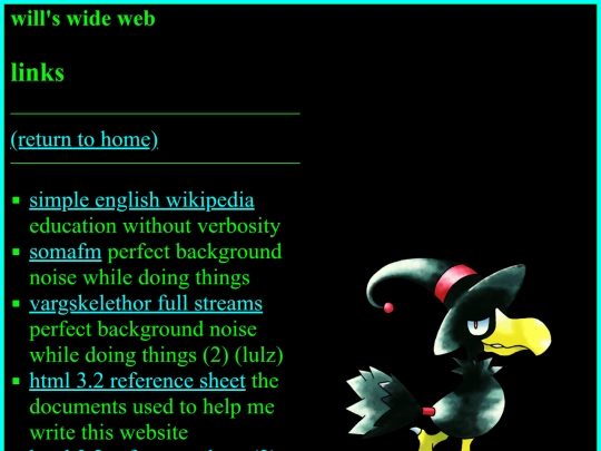 links screenshot