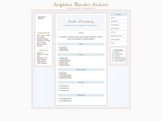 links screenshot
