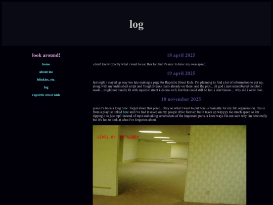 log screenshot