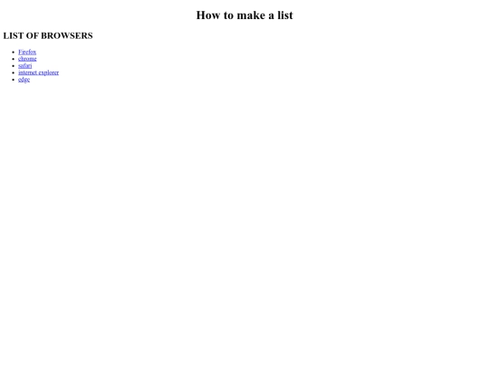 List screenshot