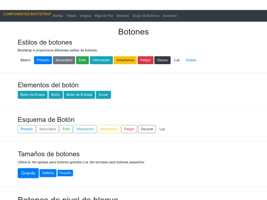 Componentes/botones screenshot
