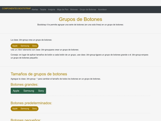 Componentes/grupo screenshot