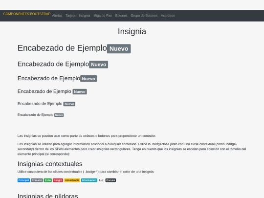 Componentes/insignia screenshot