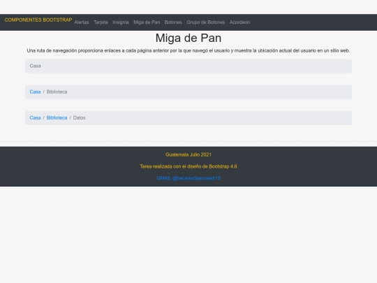 Componentes/miga_de_pan screenshot