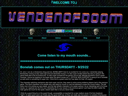Blog screenshot