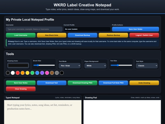 WKRD_Label_Creative_Notepad screenshot