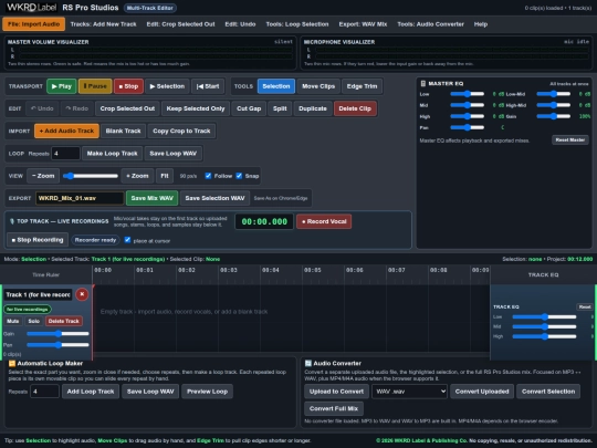 WKRD_Label_Pro_Audio_RS_Studio screenshot
