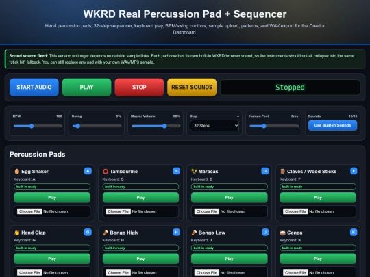 WKRD_Real_Percussion_Pad_Sequencer screenshot