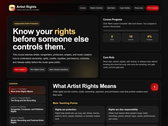 artist-rights screenshot
