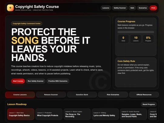 copyright-safety-course screenshot