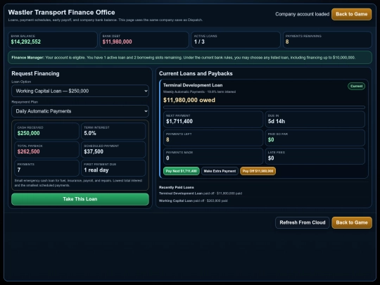 dispatch-bank screenshot