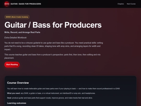 guitar-and-bass-for-producers-course screenshot