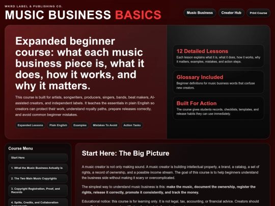 music-business-course screenshot