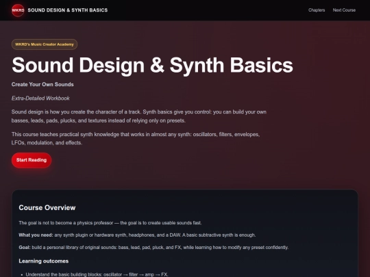 sound-design-and-synth-basics-course screenshot