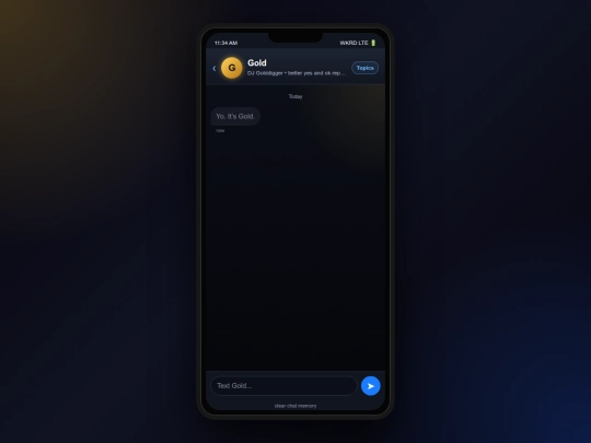 text-gold screenshot