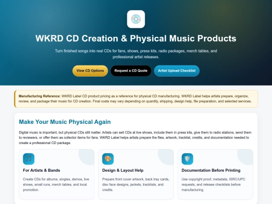 wkrd-cd-creation-physical-products-appointment screenshot
