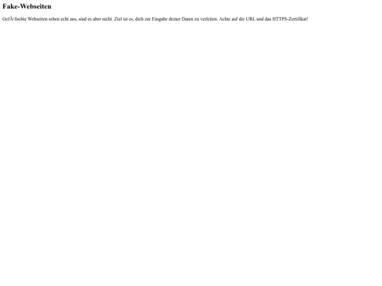fakewebsites screenshot