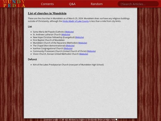 List_of_churches_in_Mundelein screenshot