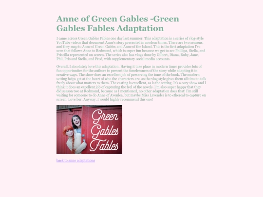 greengablesfables screenshot