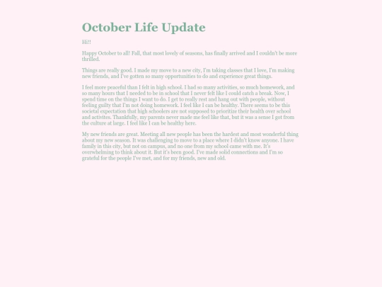 octoberlifeupdate screenshot