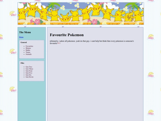 pages/pokemon/favourites screenshot