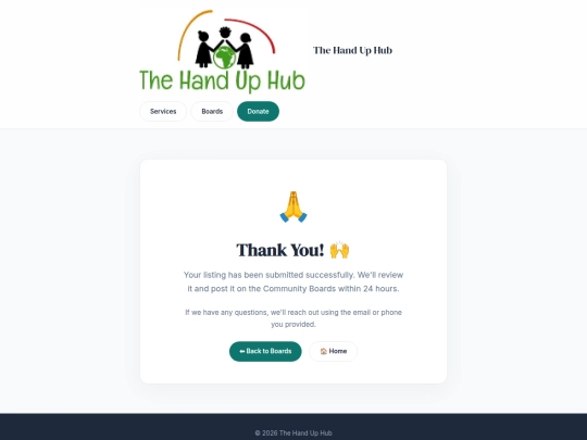 thank-you screenshot