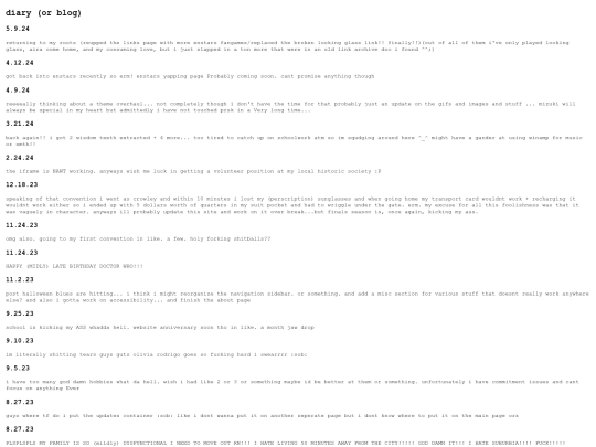 journal/diary screenshot