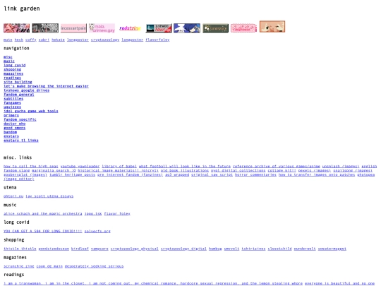 links screenshot