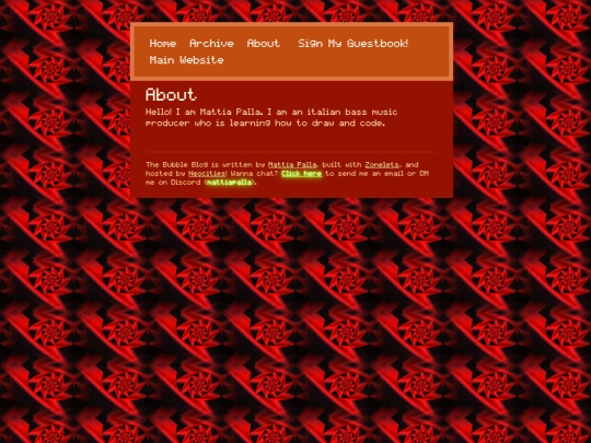 Blog/about screenshot