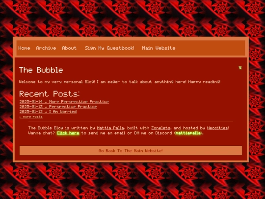 Blog screenshot