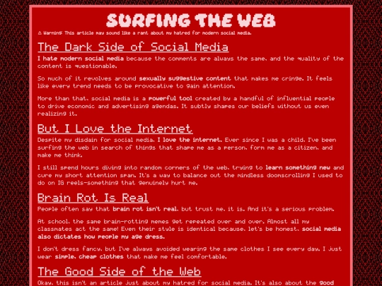 surfingtheweb screenshot