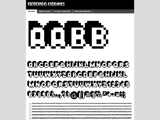 Fonts/Extrude/extrude-demo screenshot