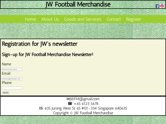 register screenshot