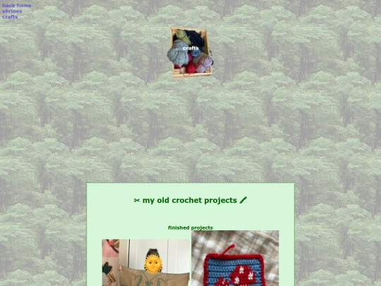 website pages/crochetprojects screenshot