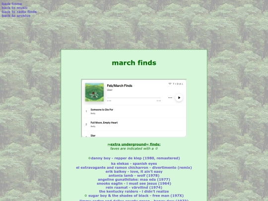 website pages/marchfinds screenshot