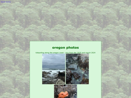 website pages/oregonphotos screenshot