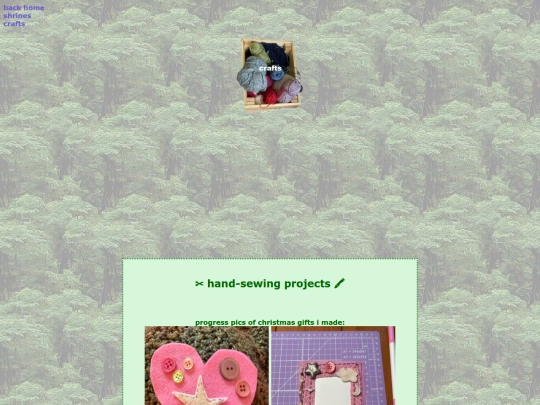 website pages/sewing screenshot