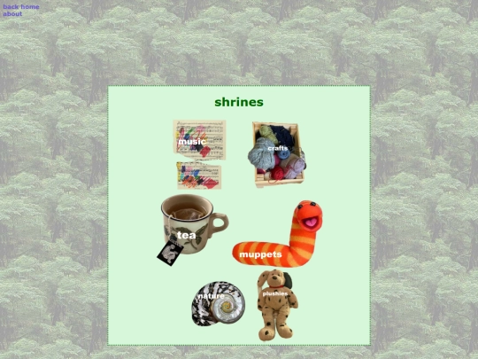 website pages/shrines screenshot