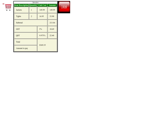 Lab7/purchaseOrder screenshot