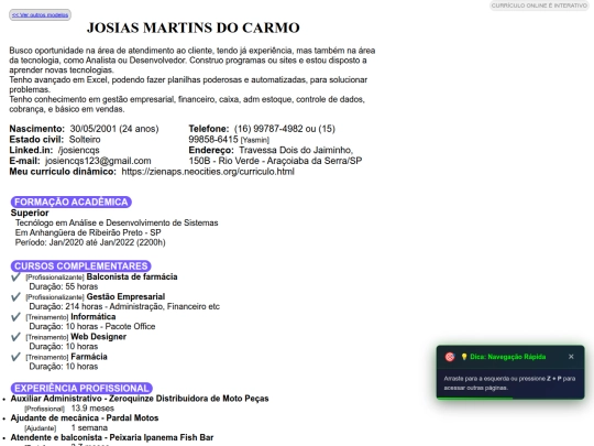 Curriculo/Basico screenshot