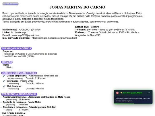 Curriculo/Tecnologo screenshot