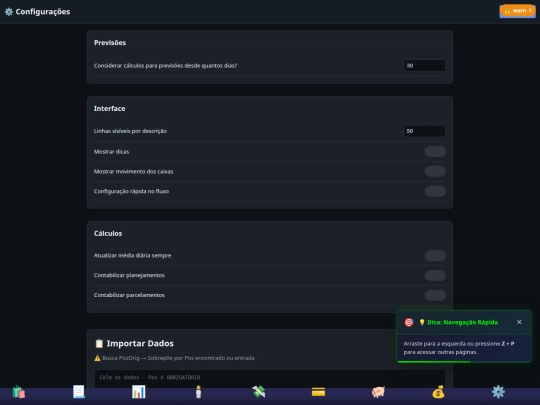FluxoZieps/Configuracoes screenshot