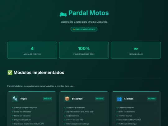 PardalaMotos/status screenshot