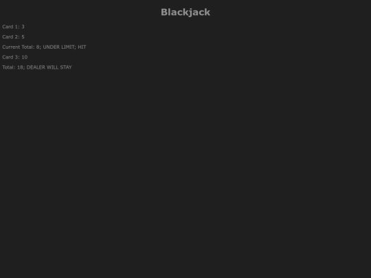 assignments/blackjack screenshot