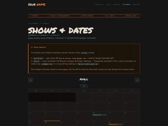 calendar-gcal screenshot